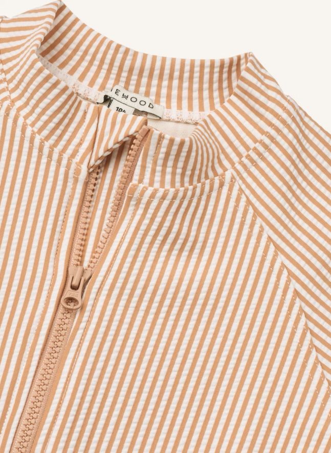 Traje de neopreno Max Striped Seersucker UV Protection Fibras recicladas | Rosa