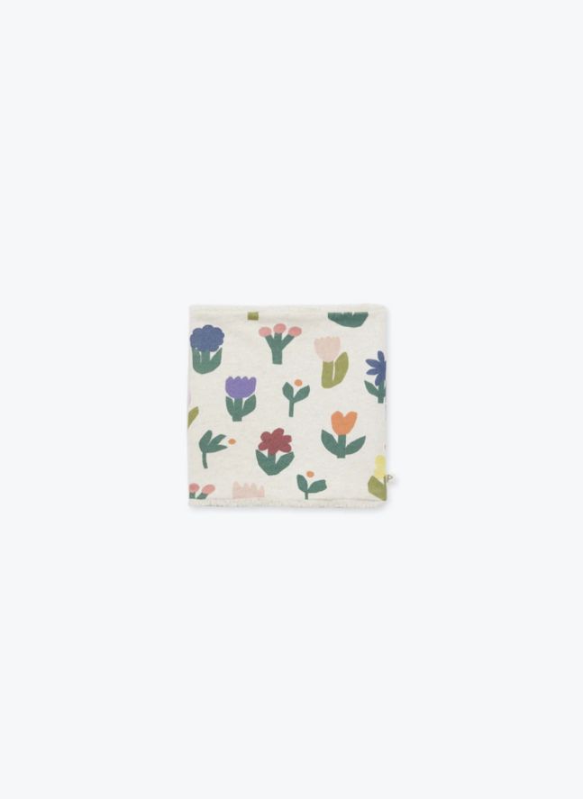 Tour de Cou Fleuri Coton Bio | Vert