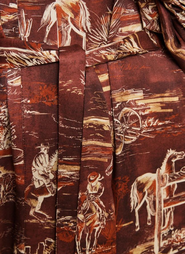Robe Ezra Soie | Marron