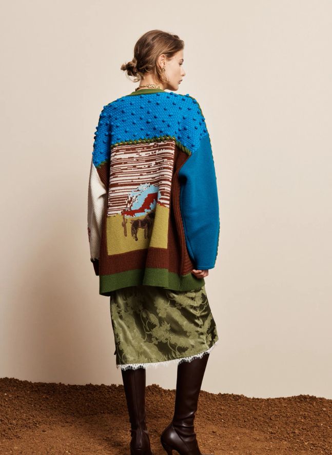 Cardigan Lasso Patchwork | Ecru