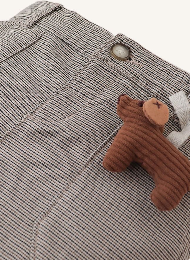 Pantalon Giorgio Pied-de-Poule Bébé | Brun