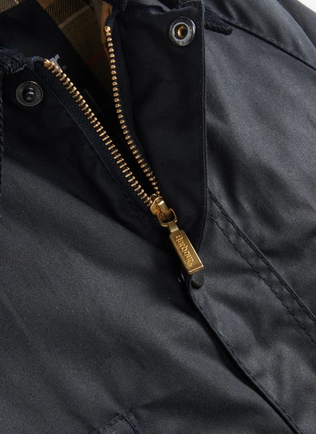 Chaqueta Bedale Wax de fibras recicladas | Azul Marino