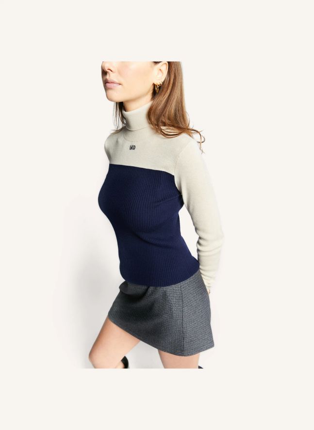Pull Col Roulé Wapiti | Bleu marine