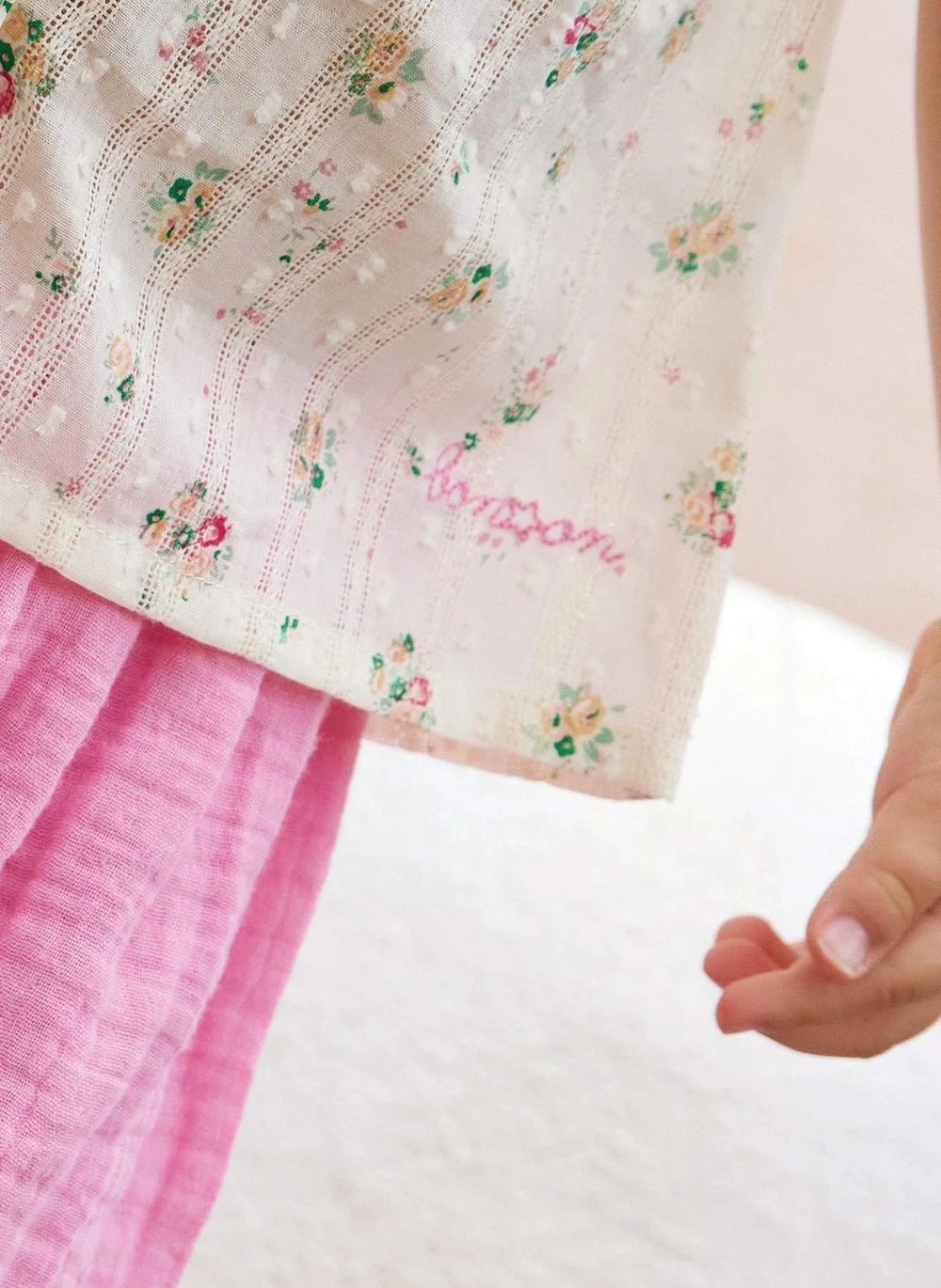 Chemise Col Claudine Lorelei Bouquets | Ecru- Image produit n°6