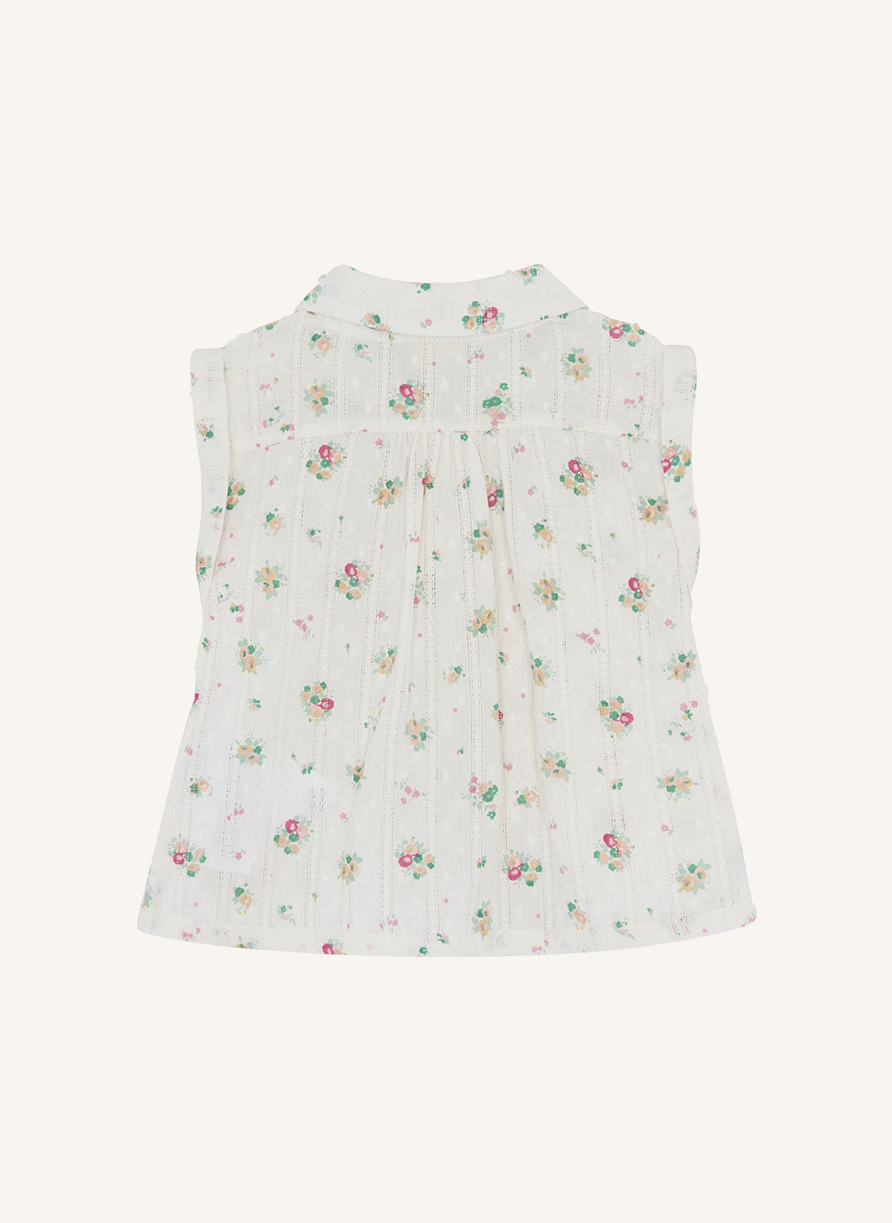 Chemise Col Claudine Lorelei Bouquets | Ecru- Image produit n°4