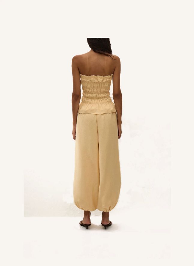 Haut Bustier Tiera Lin | Jaune
