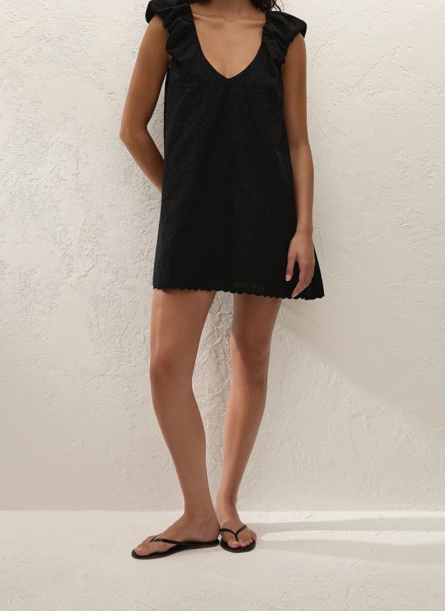 Robe Clementina Coton | Noir
