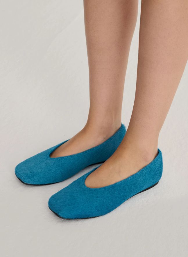 Ballerines Cuir | Bleu de Prusse