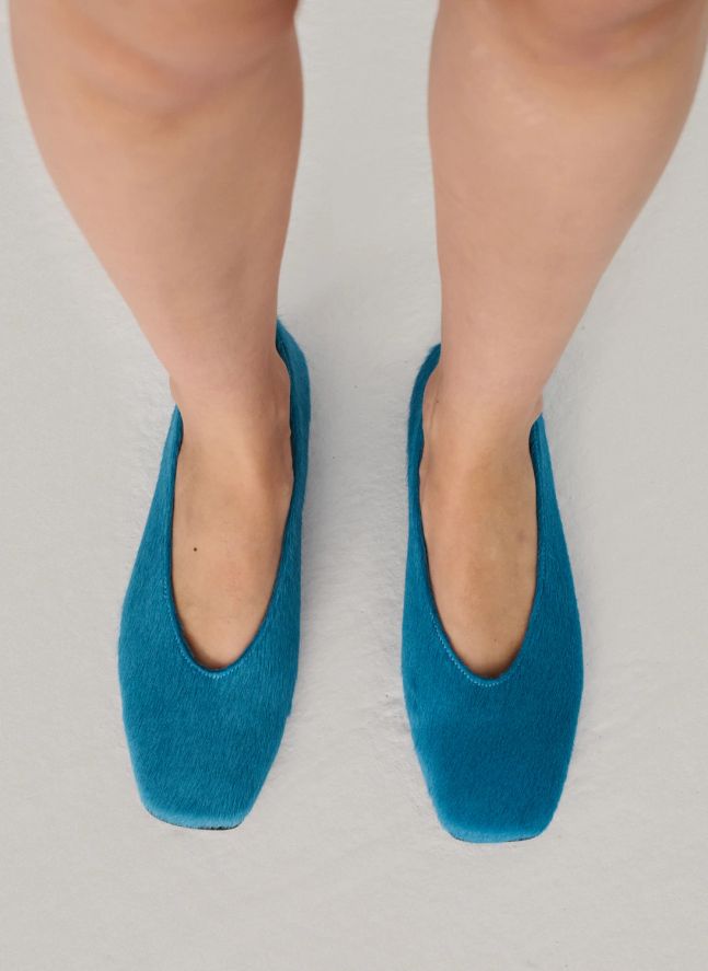 Ballerines Cuir | Bleu de Prusse