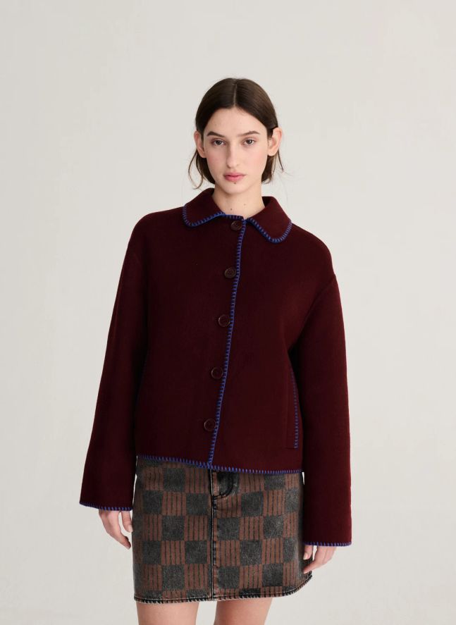 Veste Hand Made Laine | Bordeaux