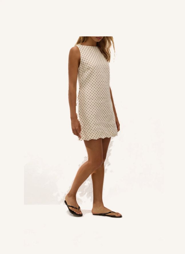 Robe Pois Iria Lin | Crème