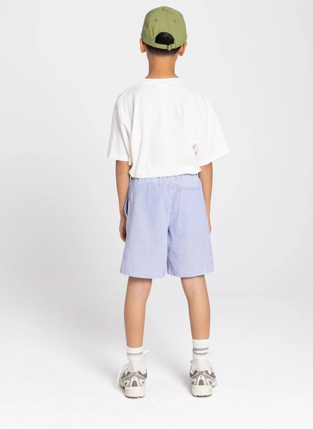 Short Ample Tom Rayé | Bleu roi- Image produit n°2