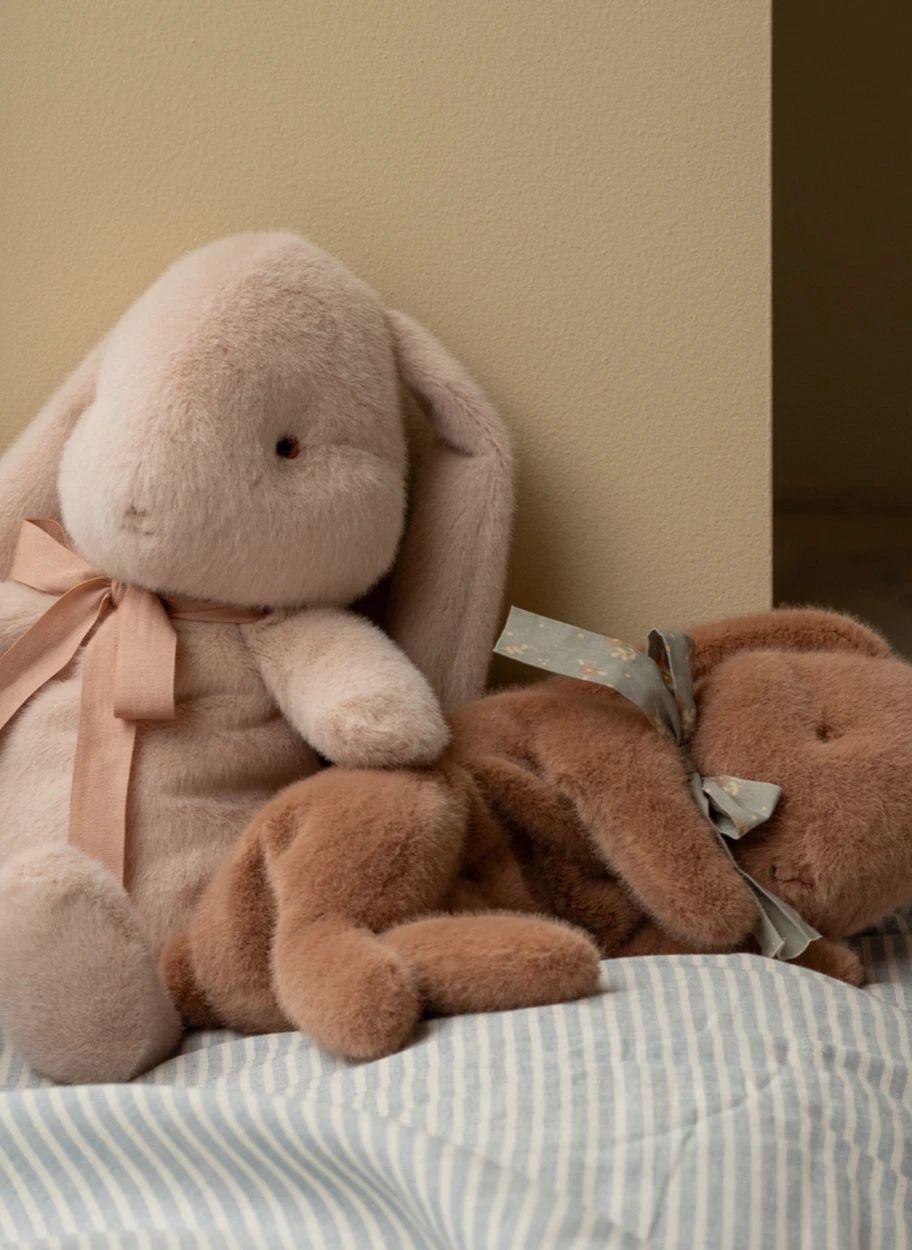 Peluche Lapin dormeur | Chocolat- Image produit n°1