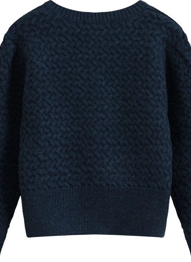 Pull Brodé Stefania | Bleu marine