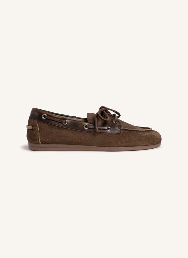 Chaussures Bateau Suède | Café