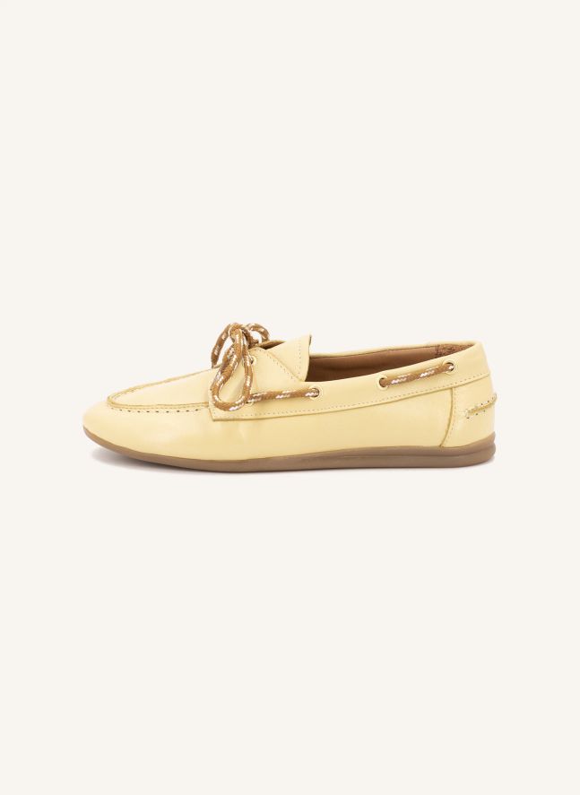 Chaussures Bateau Kimana Cuir | Jaune