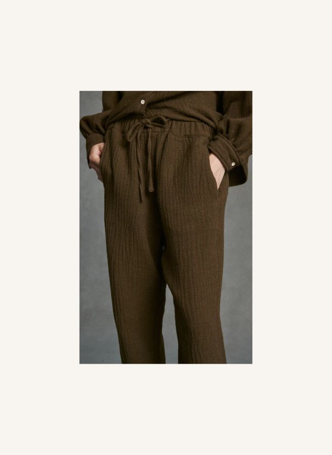 Pantalon Jabiru Gaze de Coton | Marron