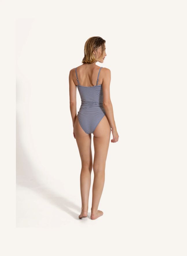 Maillot de Bain Rachel Rayé | Bleu marine
