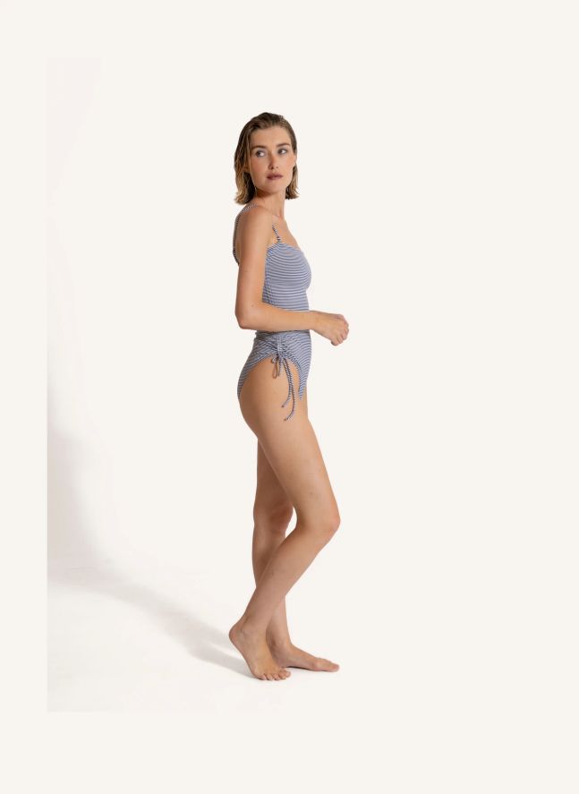 Maillot de Bain Rachel Rayé | Bleu marine