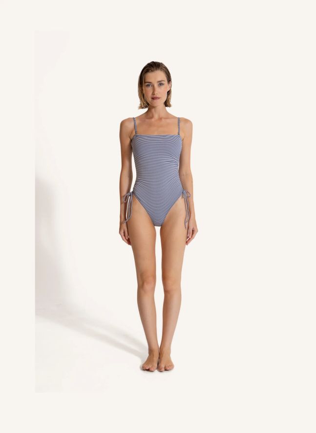 Maillot de Bain Rachel Rayé | Bleu marine
