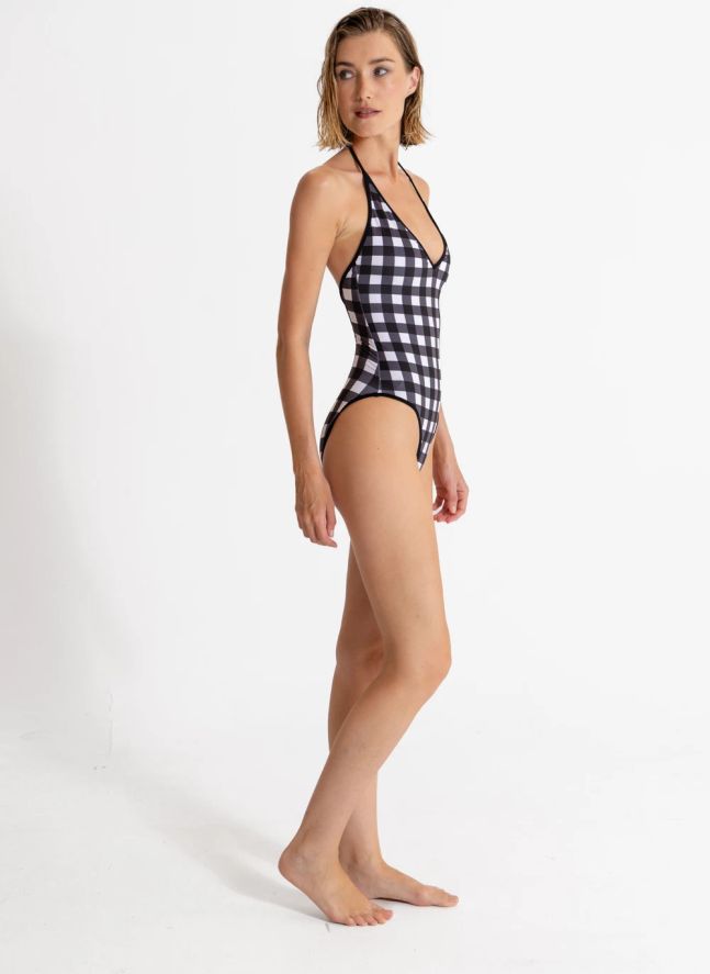 Maillot de Bain Kylie Carreaux | Noir
