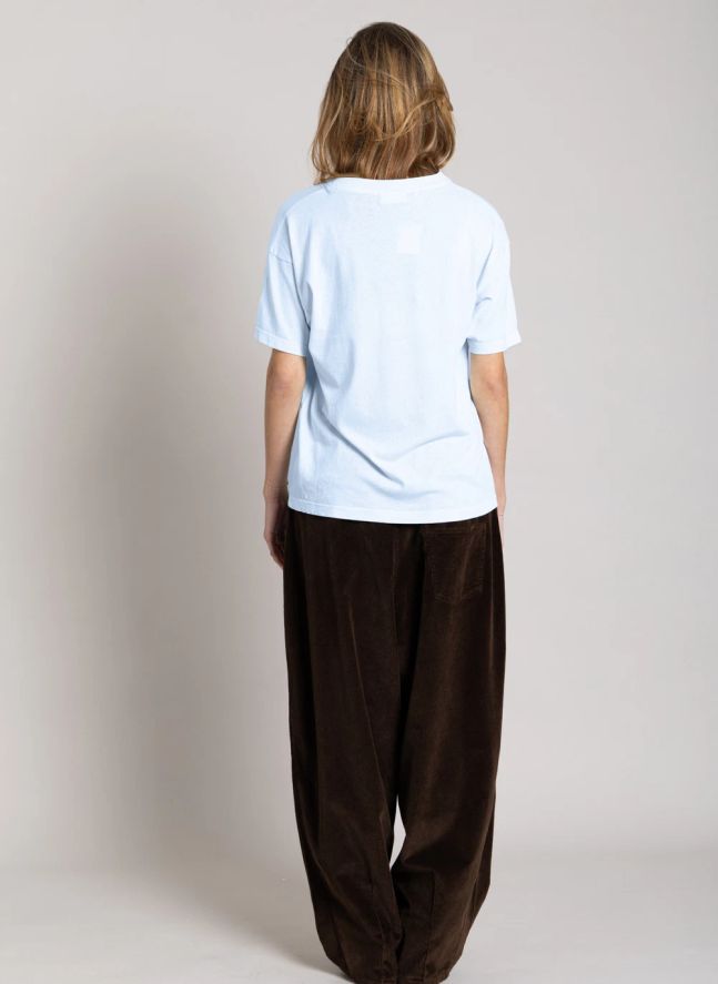 T-shirt Hana Coton Bio | Bleu Glacier
