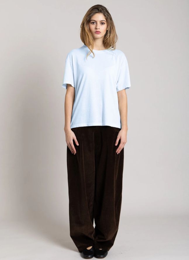 T-shirt Hana Coton Bio | Bleu Glacier