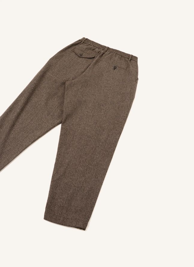 Pantalon Plissé Laine | Taupe