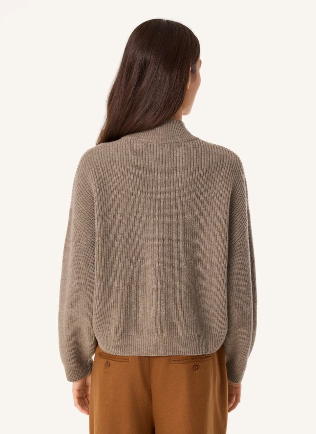 Gilet Milan Cachemire | Vert kaki chiné