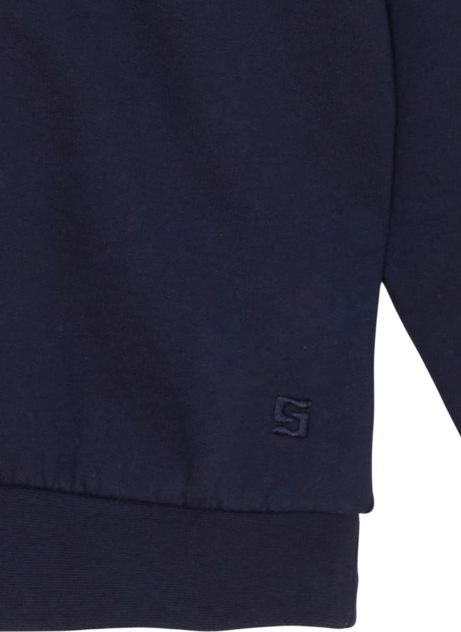 Sweat Col Polo Bob Coton Bio | Bleu noir