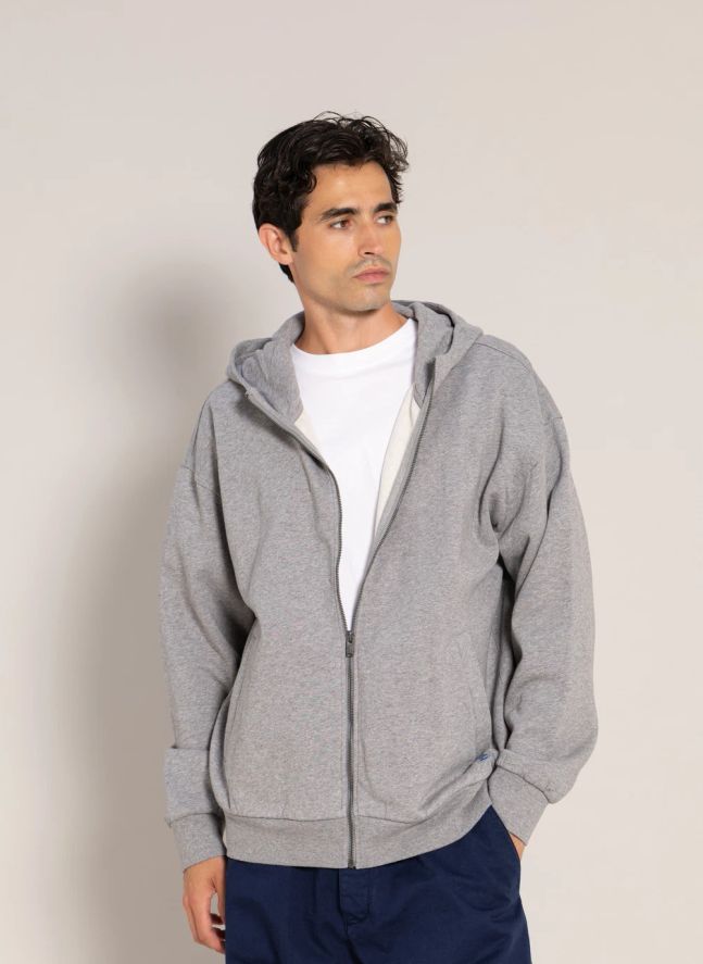 Sweat Capuche Mambo Coton Bio | Gris chiné