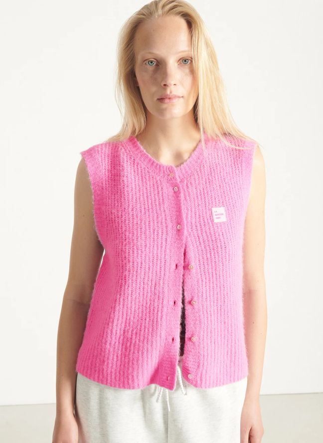 Gilet East Alpaga | Rose bonbon