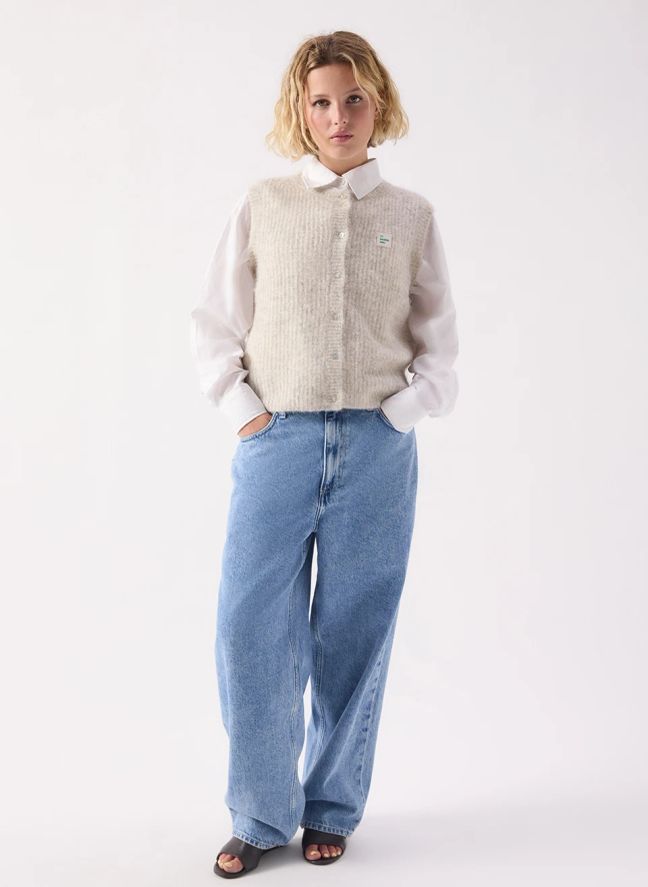 Gilet East Alpaga | Gris chiné