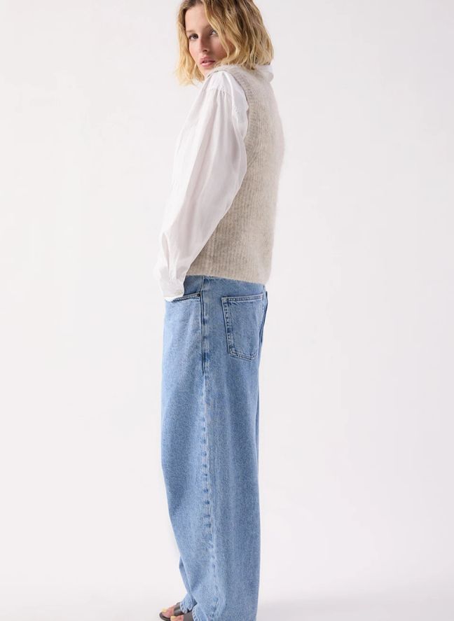 Gilet East Alpaga | Gris chiné
