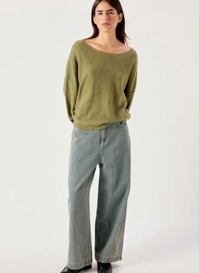Pull Damsville Laine | Vert kaki
