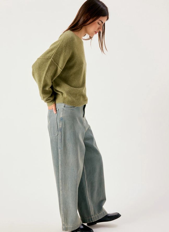 Pull Damsville Laine | Vert kaki
