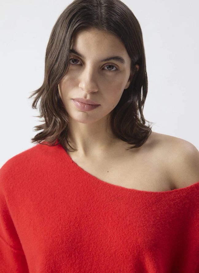 Pull Damsville Laine | Rouge