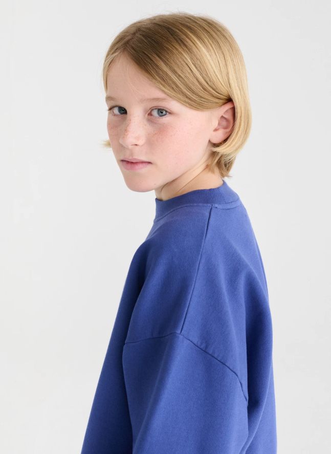 Sweat N°7 Coton Bio | Bleu