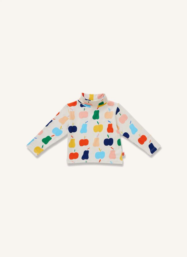 Col Roulé Fruits Coton Bio | Ecru