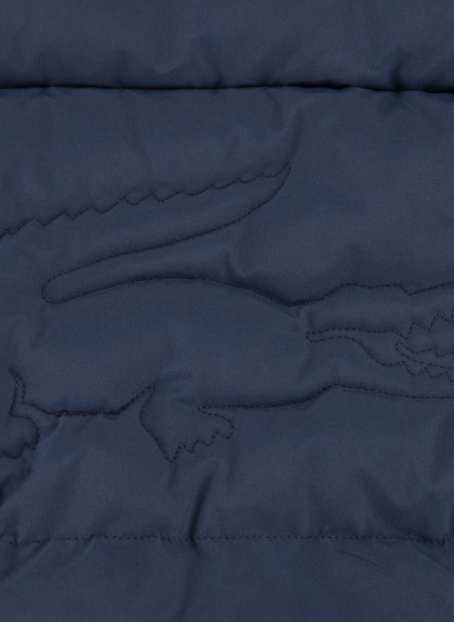 Chaqueta acolchada con logotipo de fibras recicladas | Azul Marino