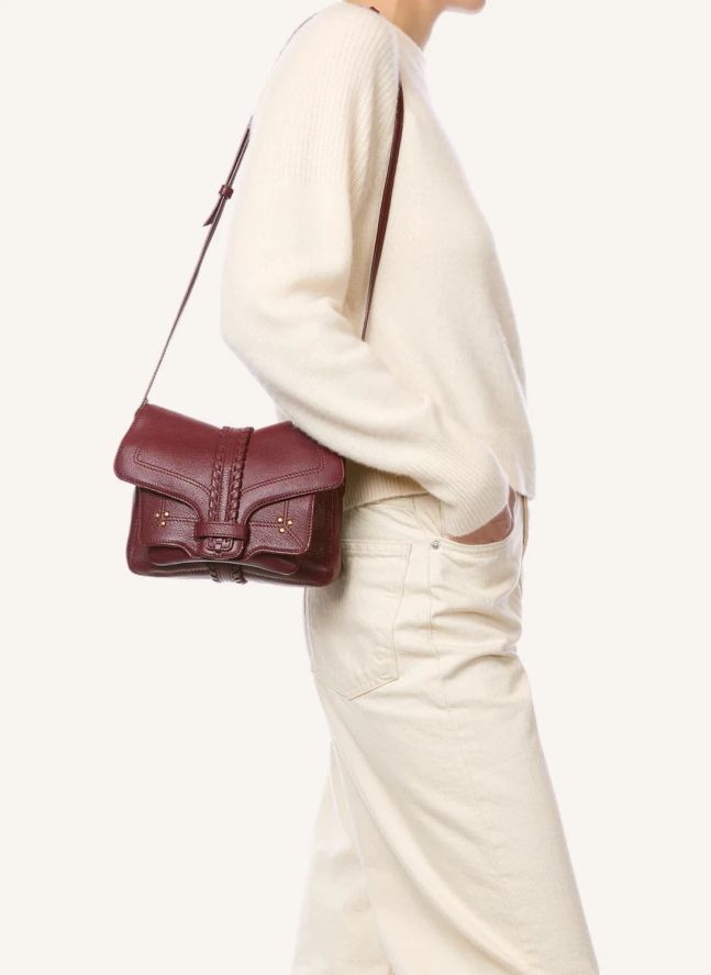 Sac Harry S Chèvre Grainé | Rouge foncé