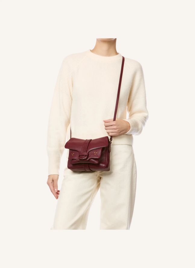 Sac Harry S Chèvre Grainé | Rouge foncé