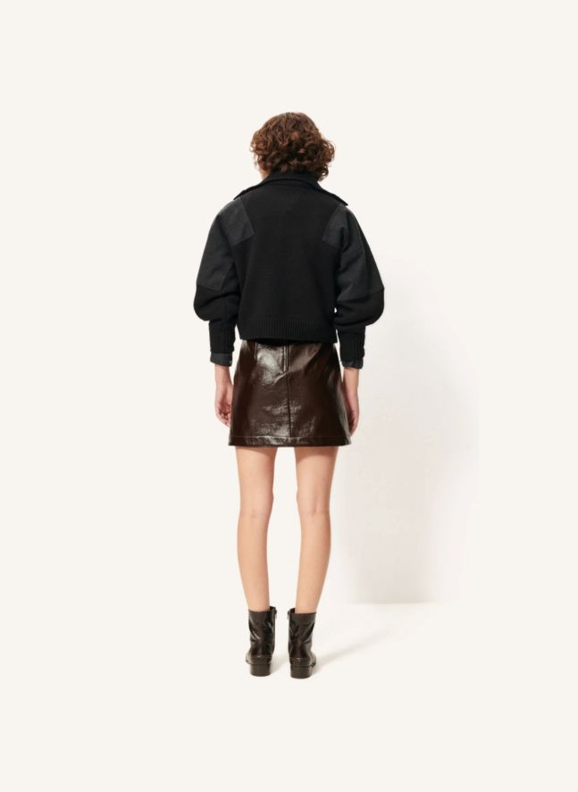 Jupe Abby Vinyle | Mocha
