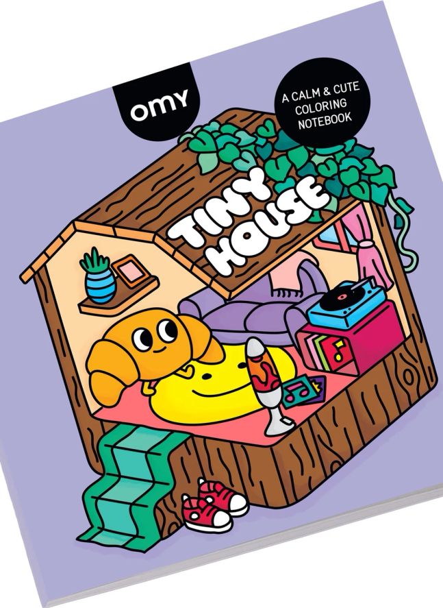 Carnet de coloriage Tiny House | Violet