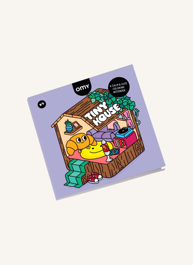 Carnet de coloriage Tiny House | Violet