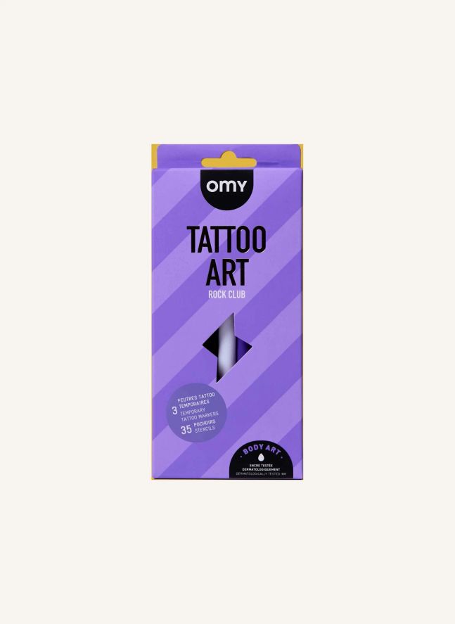 Feutres et pochoirs pour tatouages éphémères Rock Club | Violet