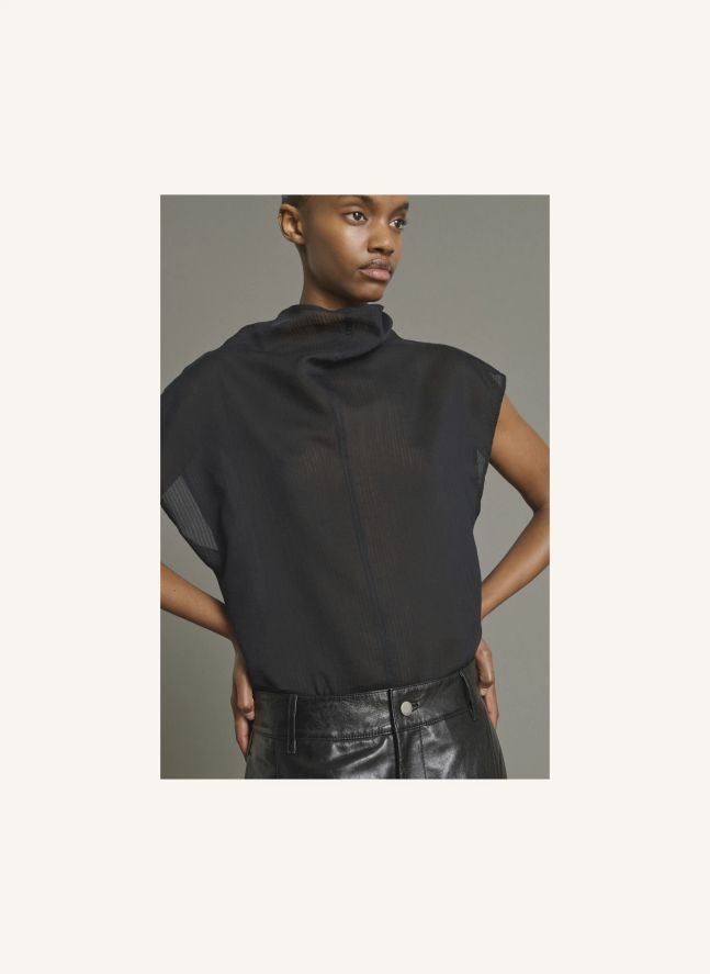 Blouse Izumi Coton Bio et Soie | Noir