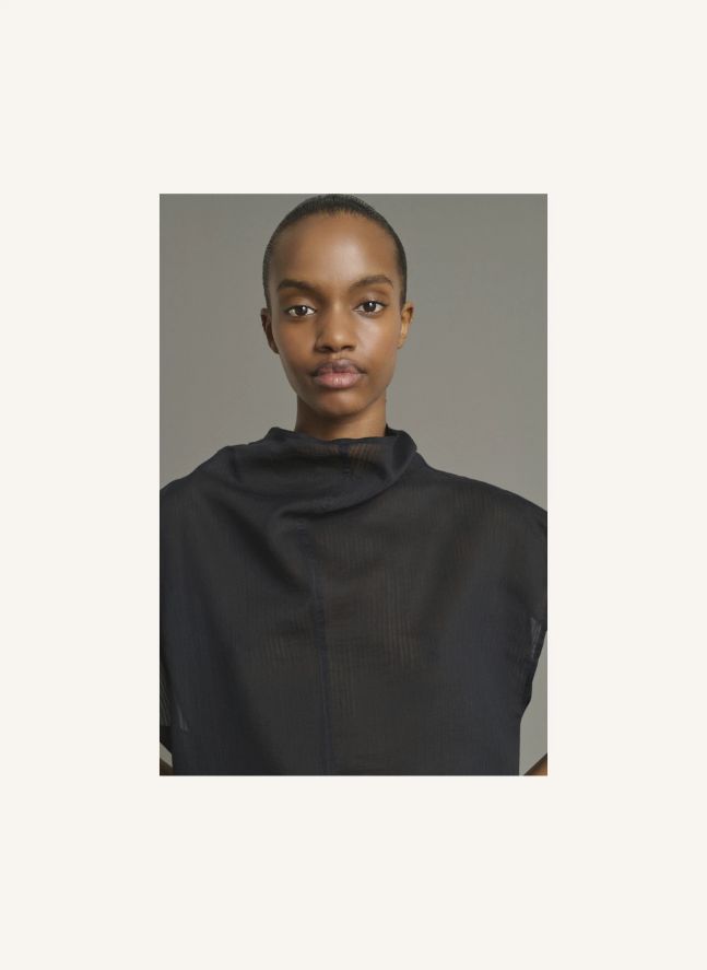 Blouse Izumi Coton Bio et Soie | Noir