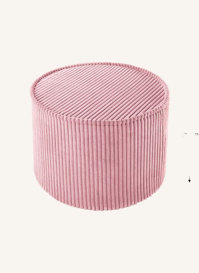 Corduroy pouffe | Pink