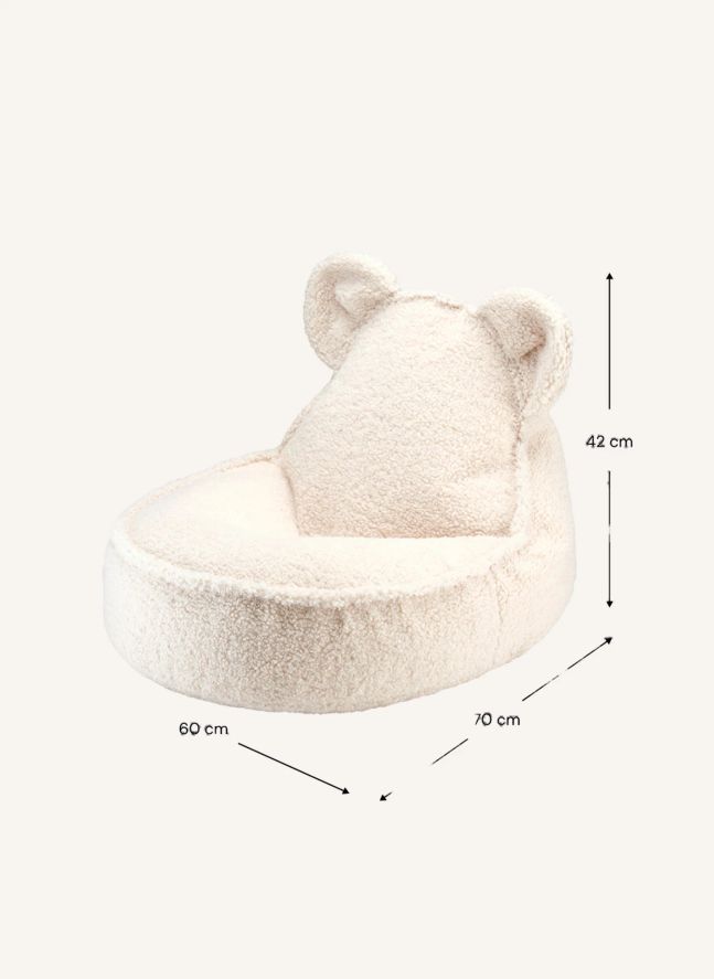 Teddy Bear armchair | Ecru